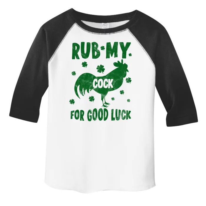 Rub My Cock For Good Lucky Funny St Patrick's Day Toddler Fine Jersey T-Shirt