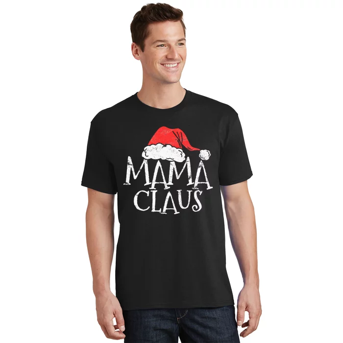 Retro Mama Claus Gift Funny Christmas Santa Costume Mom T-Shirt