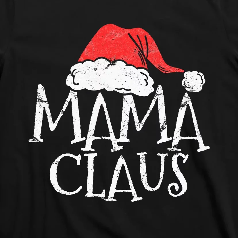 Retro Mama Claus Gift Funny Christmas Santa Costume Mom T-Shirt