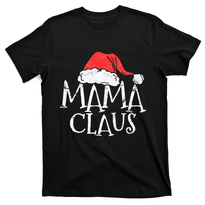 Retro Mama Claus Gift Funny Christmas Santa Costume Mom T-Shirt