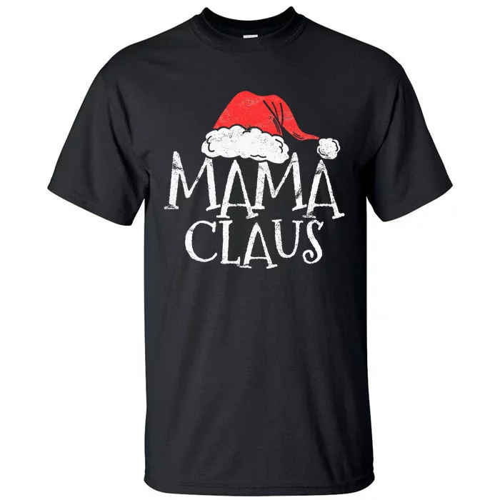 Retro Mama Claus Gift Funny Christmas Santa Costume Mom Tall T-Shirt