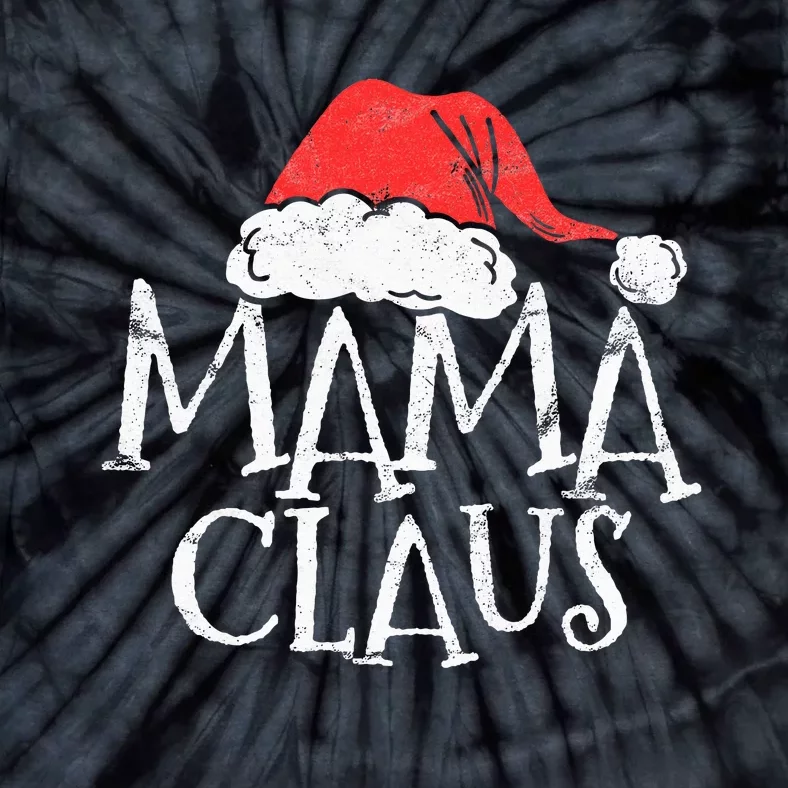 Retro Mama Claus Gift Funny Christmas Santa Costume Mom Tie-Dye T-Shirt