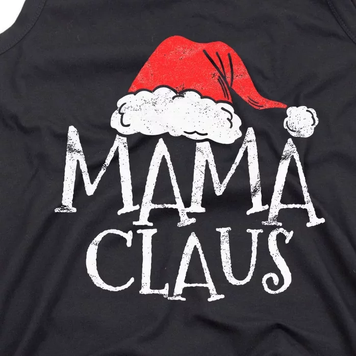 Retro Mama Claus Gift Funny Christmas Santa Costume Mom Tank Top