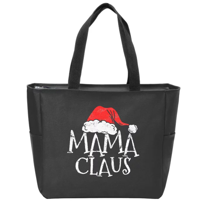 Retro Mama Claus Gift Funny Christmas Santa Costume Mom Zip Tote Bag