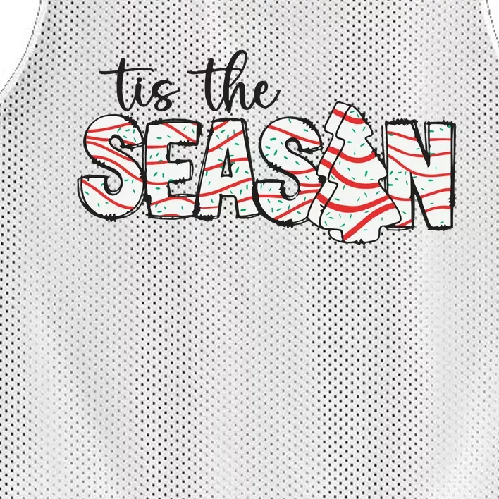 Retro Merry Christmas Tis The Season Mesh Reversible Basketball Jersey Tank