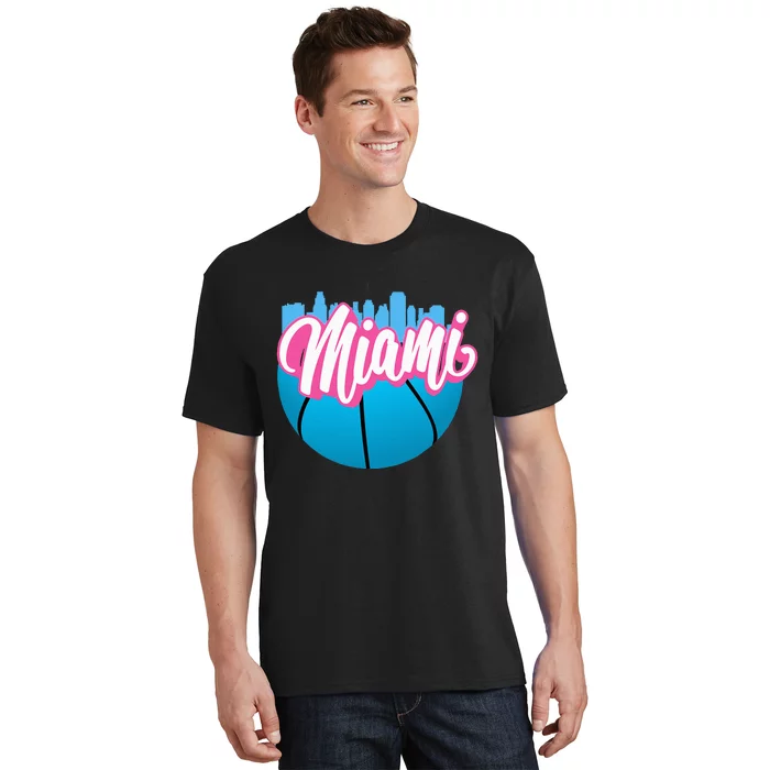 Retro Miami Cityscape Nostalgic Florida Vibes T-Shirt