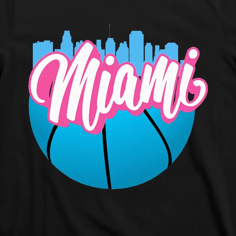 Retro Miami Cityscape Nostalgic Florida Vibes T-Shirt