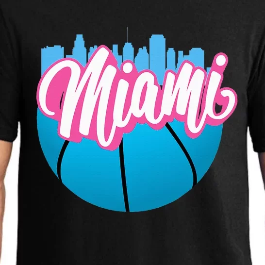 Retro Miami Cityscape Nostalgic Florida Vibes Pajama Set