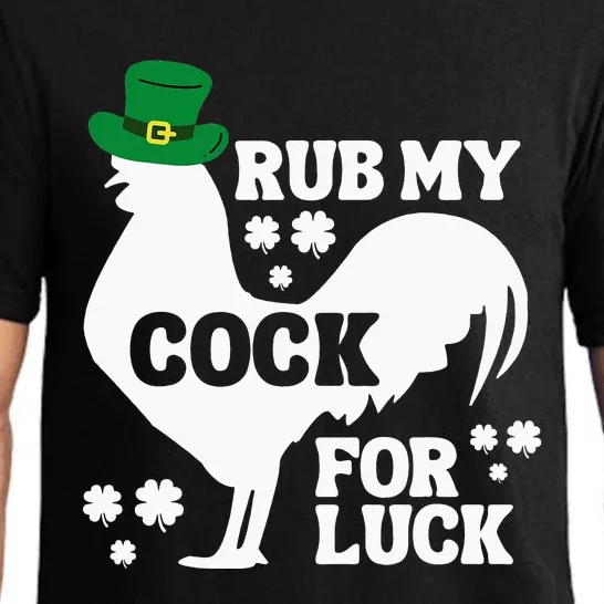 Rub My Cock for Good Luck, Funny St Patrick's Day Pajama Set