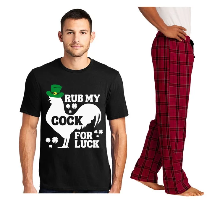 Rub My Cock for Good Luck, Funny St Patrick's Day Pajama Set