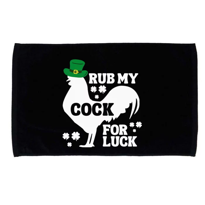 Rub My Cock for Good Luck, Funny St Patrick's Day Microfiber Hand Towel