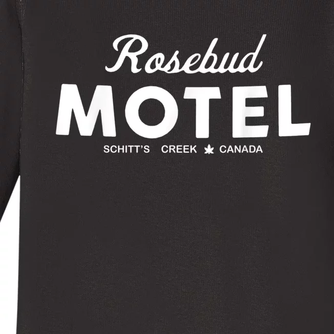 Rosebud Motel Canada Cannabis Funny Humor Baby Long Sleeve Bodysuit