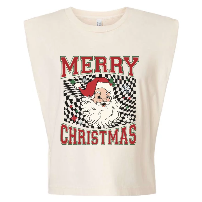 Retro Merry Christmas Garment-Dyed Women's Muscle Tee