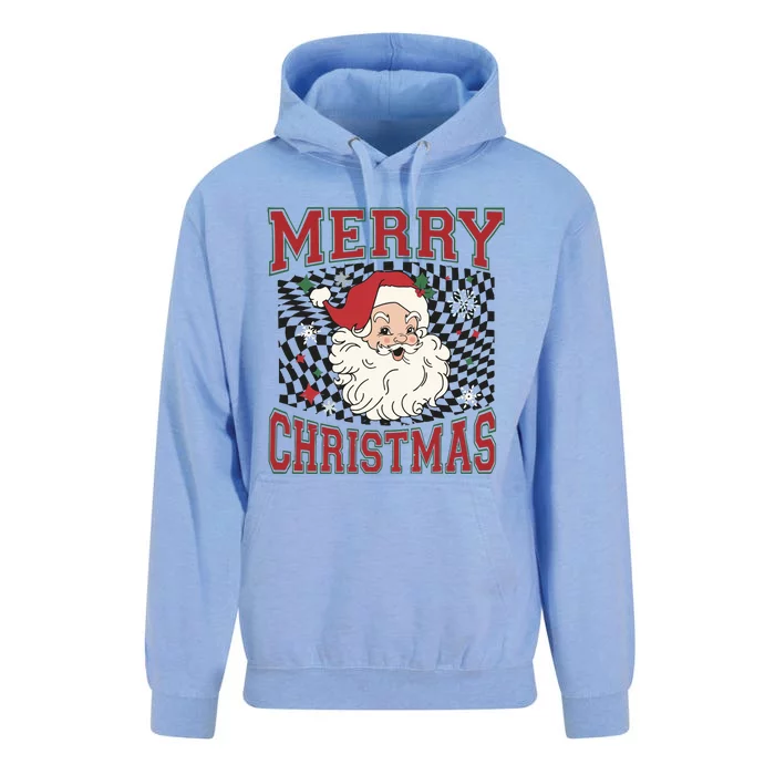 Retro Merry Christmas Unisex Surf Hoodie