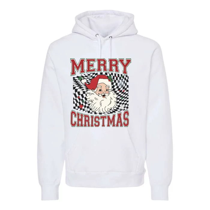 Retro Merry Christmas Premium Hoodie