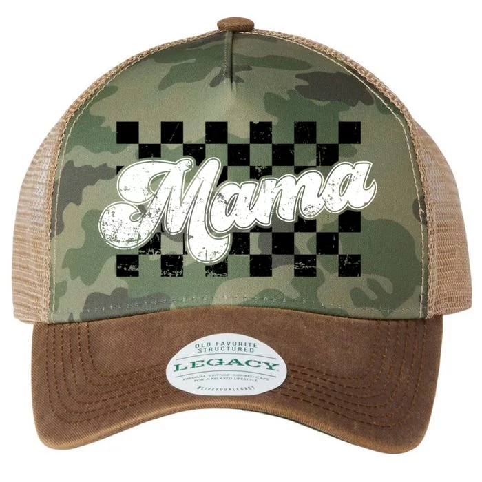 Retro Mama Checkered Vintage Mothers Day Mom Women Legacy Tie Dye Trucker Hat