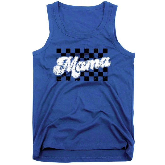 Retro Mama Checkered Vintage Mothers Day Mom Women Tank Top