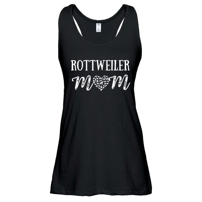 Rottweiler Mom Cute Dog Mom Paw Pet Owners Dog Lovers Ladies Essential Flowy Tank