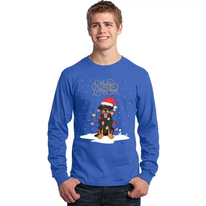 Rottweiler Merry Christmas Funny Xmas Christmas Rottweiler Cute Gift Tall Long Sleeve T-Shirt