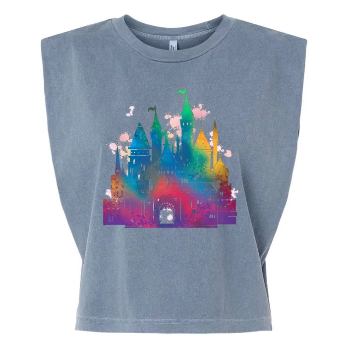 Rainbow Magical Castle Garment-Dyed Women's Muscle Tee