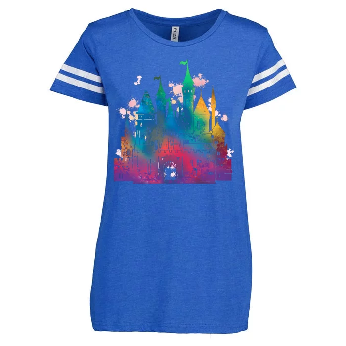 Rainbow Magical Castle Enza Ladies Jersey Football T-Shirt