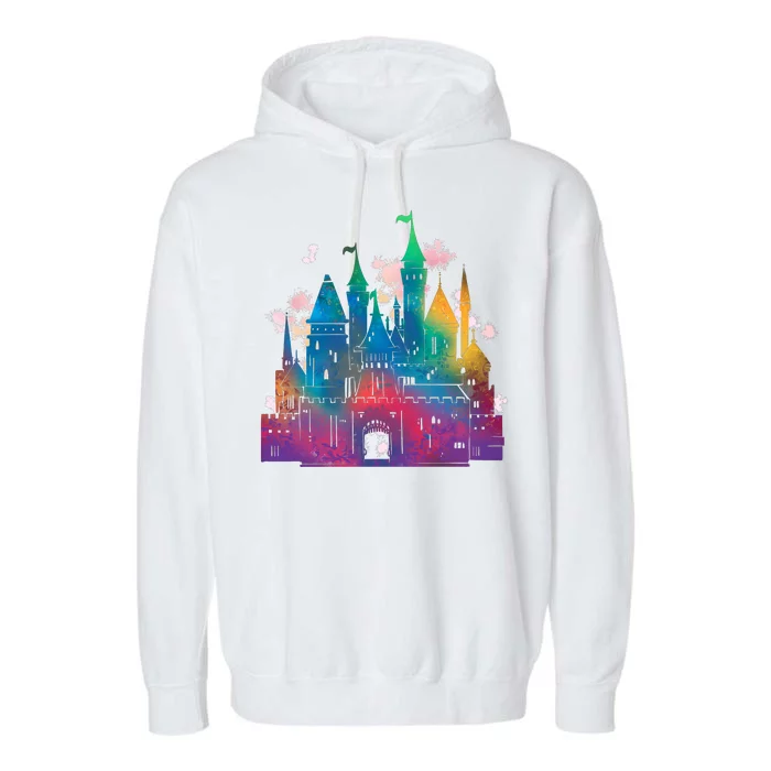 Rainbow Magical Castle Garment-Dyed Fleece Hoodie