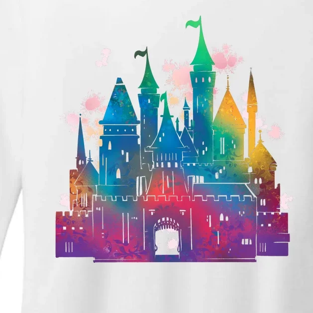 Rainbow Magical Castle Womens CVC Long Sleeve Shirt