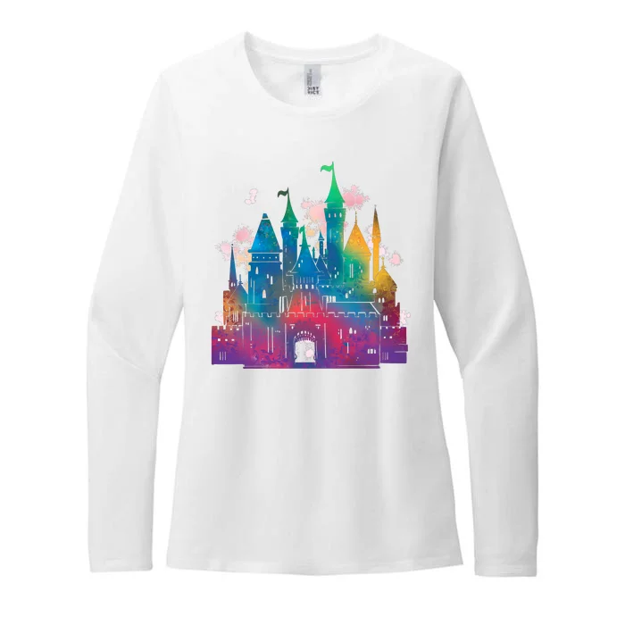 Rainbow Magical Castle Womens CVC Long Sleeve Shirt