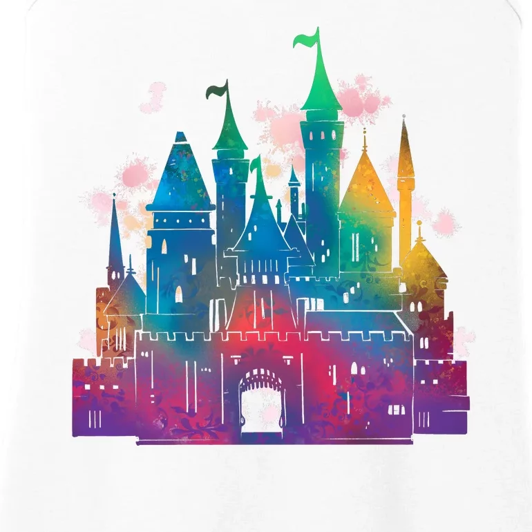 Rainbow Magical Castle Ladies Essential Tank