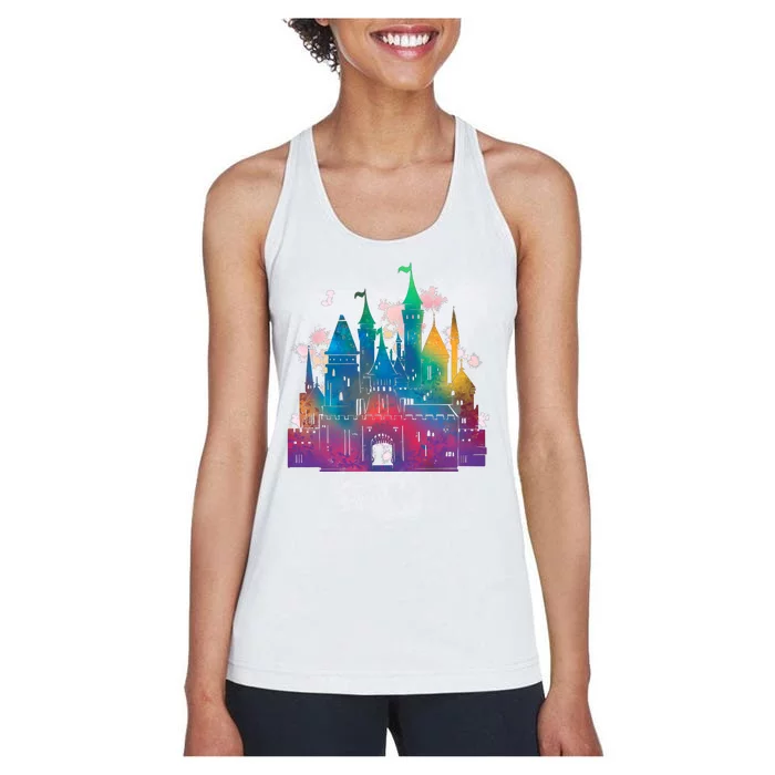 Rainbow Magical Castle Women's Racerback Tank