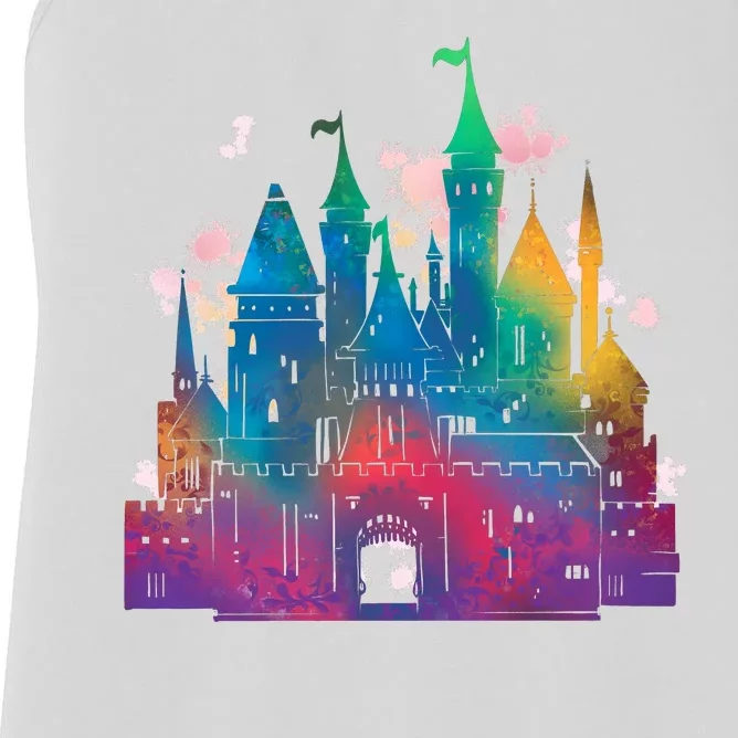 Rainbow Magical Castle Women's Racerback Tank