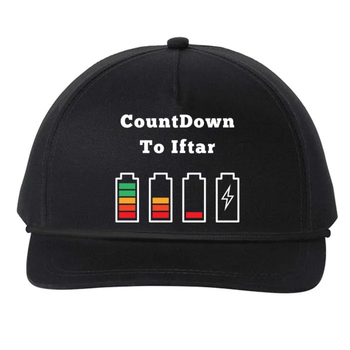 Ramadan Mubarak Countdown To Iftar Gift Snapback Five-Panel Rope Hat