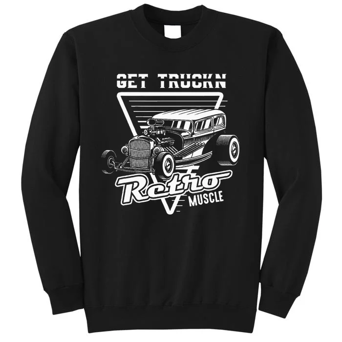 Retro Muscle Cars Hot Rod American Classic Old Automobile Tall Sweatshirt