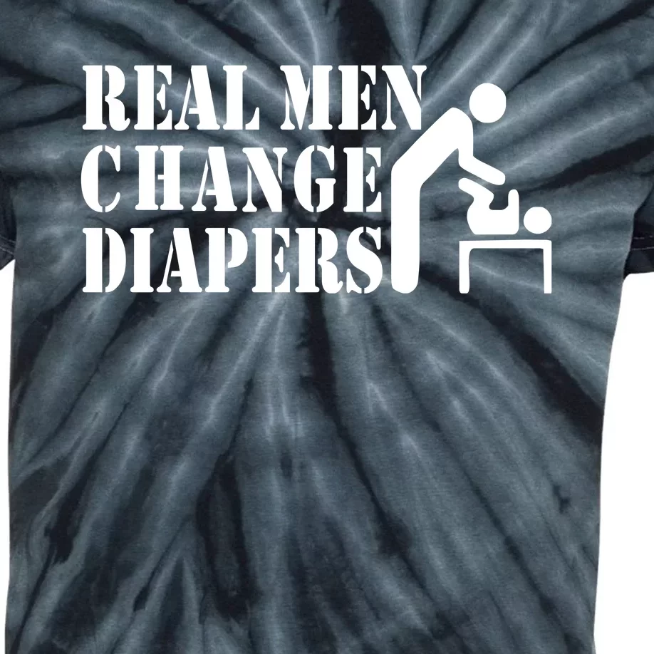 Real Men Change Diapers Kids Tie-Dye T-Shirt