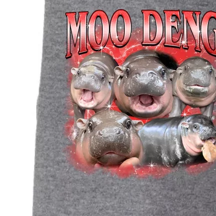 Red Moo Deng Meme Hippo Doggie 3-End Fleece Hoodie