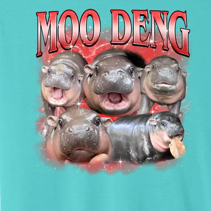 Red Moo Deng Meme Hippo ChromaSoft Performance T-Shirt