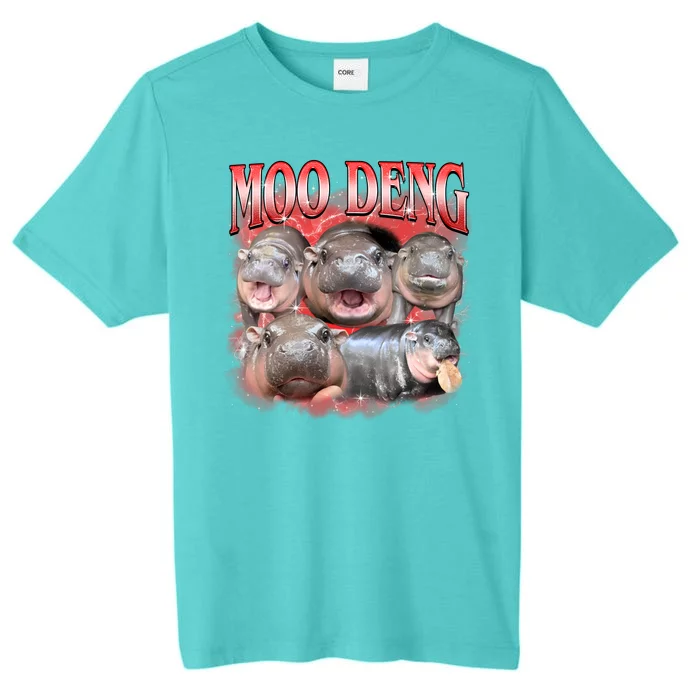 Red Moo Deng Meme Hippo ChromaSoft Performance T-Shirt