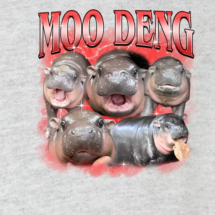 Red Moo Deng Meme Hippo Toddler Long Sleeve Shirt