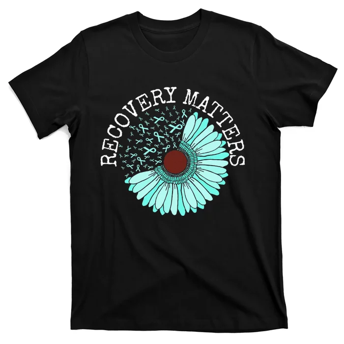 Recovery Matters Drug Alcohol Awareness Addiction Ribbon T-Shirt