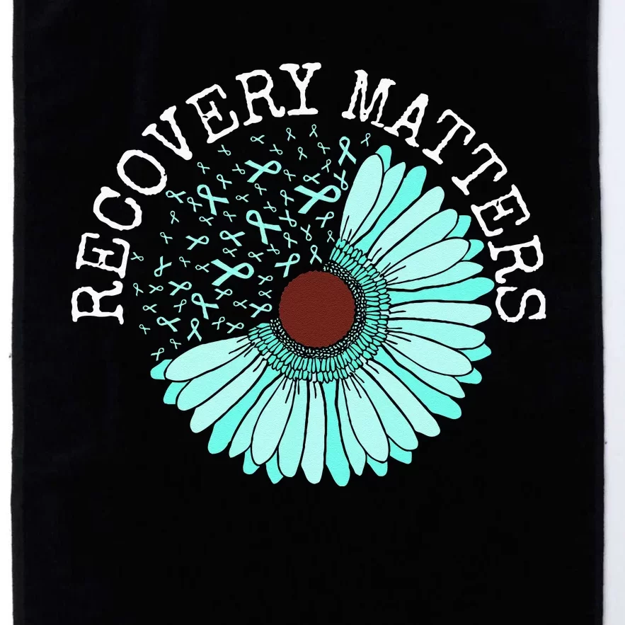 Recovery Matters Drug Alcohol Awareness Addiction Ribbon Platinum Collection Golf Towel