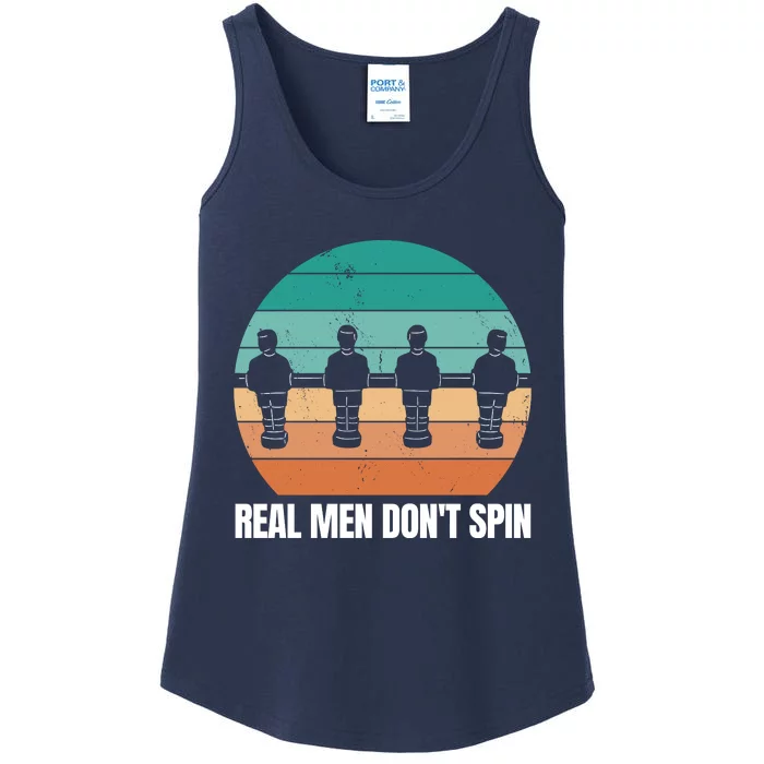 Real Men Don't Spin Table Soccer Foosball Ladies Essential Tank