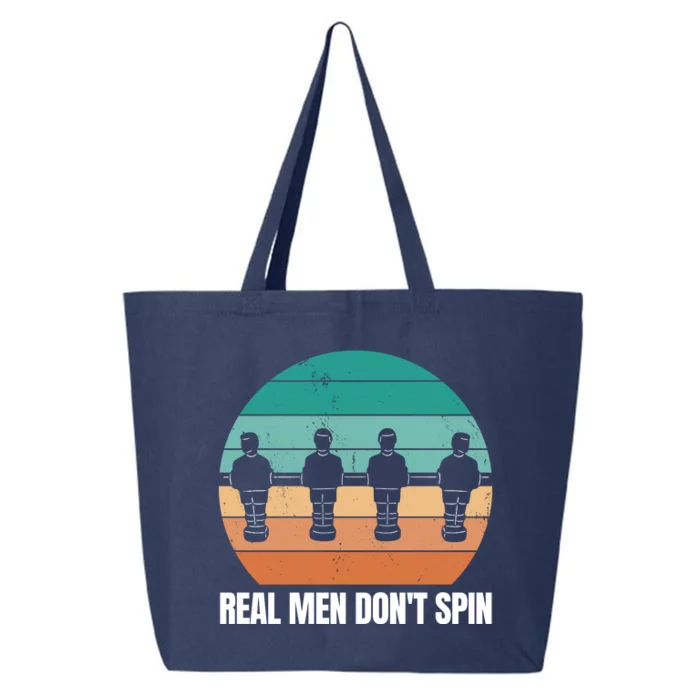 Real Men Don't Spin Table Soccer Foosball 25L Jumbo Tote