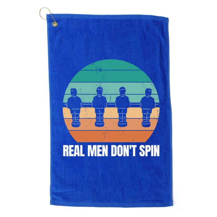 Real Men Don't Spin Table Soccer Foosball Platinum Collection Golf Towel