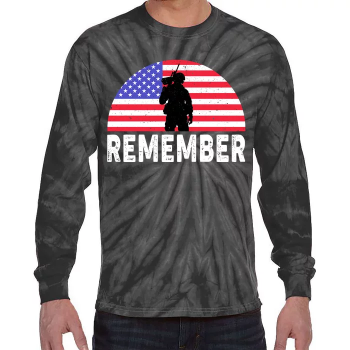 Remember Memorial Day T Tie-Dye Long Sleeve Shirt