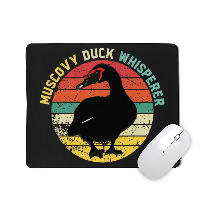 Retro Muscovy Duck Whisperer Funny Farmer Muscovy Duck Gift Mousepad