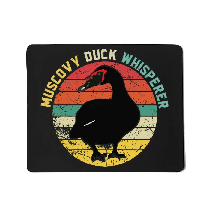 Retro Muscovy Duck Whisperer Funny Farmer Muscovy Duck Gift Mousepad