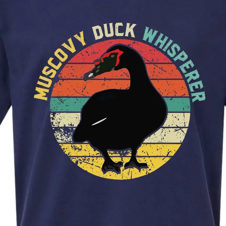 Retro Muscovy Duck Whisperer Funny Farmer Muscovy Duck Gift Sueded Cloud Jersey T-Shirt