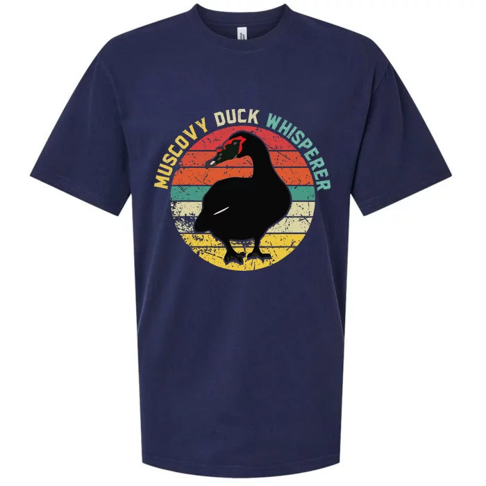 Retro Muscovy Duck Whisperer Funny Farmer Muscovy Duck Gift Sueded Cloud Jersey T-Shirt