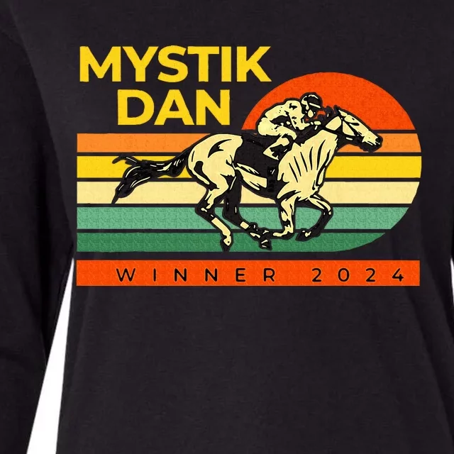 Racing Mystik Dan Winner 2024 Betting Womens Cotton Relaxed Long Sleeve T-Shirt