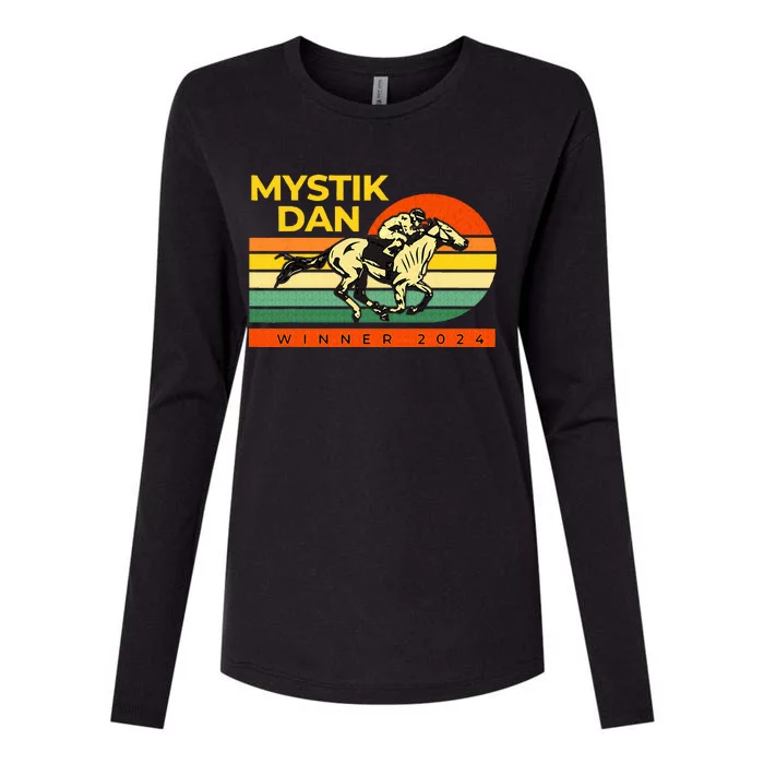 Racing Mystik Dan Winner 2024 Betting Womens Cotton Relaxed Long Sleeve T-Shirt